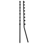 Nemtek Fence Pole - 8Line Square Tube Straight Black