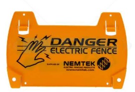 Nemtek Fence Accessories Warning Sign - Electric Fence Large